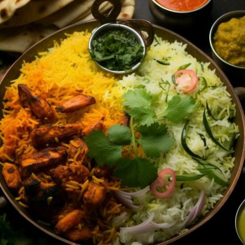 flavorful-spread-pakistan-meal-showcased-from-top-view-offering-composition-and-copy-space-vertical-mobile-wallpaper-ai-generated-free-photo